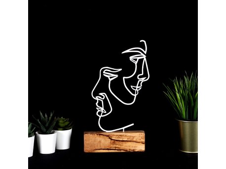 WALLXPERT Decorative Object figura Faces White