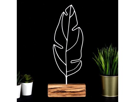 WALLXPERT Decorative Object figura Feather White