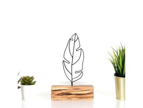 WALLXPERT Decorative Object figura Feather Mini Black