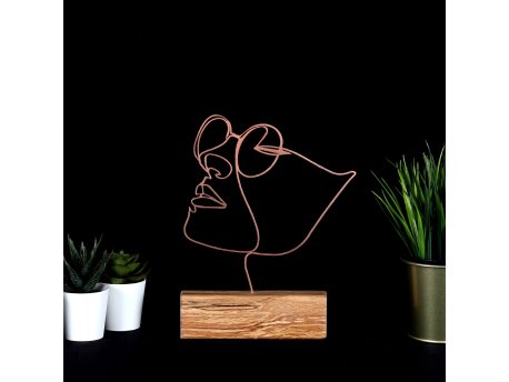 WALLXPERT Decorative Object figura Girl Bronze