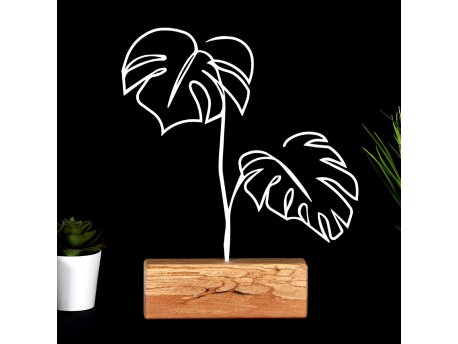 WALLXPERT Decorative Object figura Leafs White