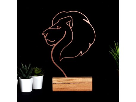 WALLXPERT Decorative Object figura Lion Bronze