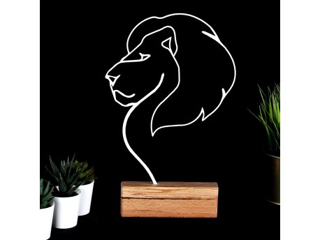 WALLXPERT Decorative Object figura Lion White