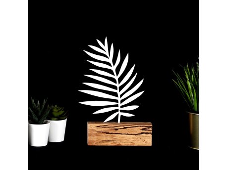 WALLXPERT Decorative Object figura Palm Leaf White