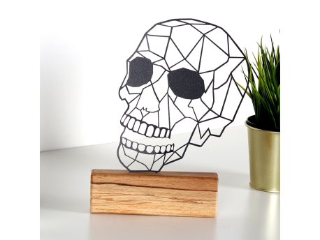 WALLXPERT Decorative Object figura Skull Black