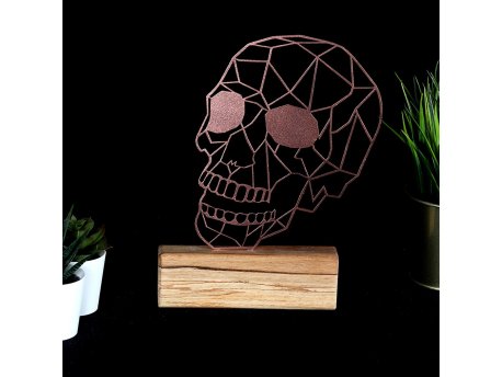 WALLXPERT Decorative Object figura Skull Bronze