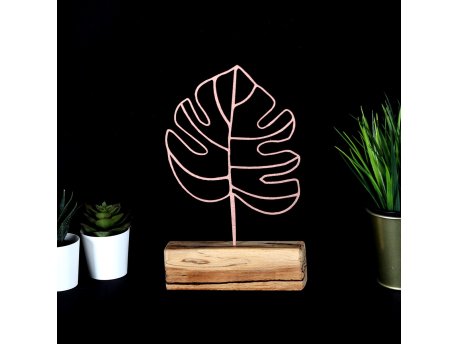 WALLXPERT Decorative Object figura Thin Leaf Bronze