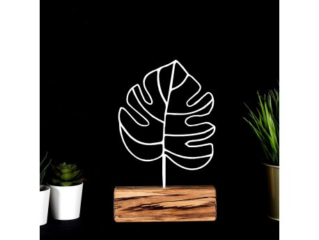 WALLXPERT Decorative Object figura Thin Leaf White