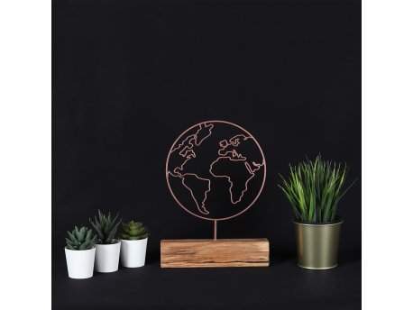 WALLXPERT Decorative Object figura World Bronze