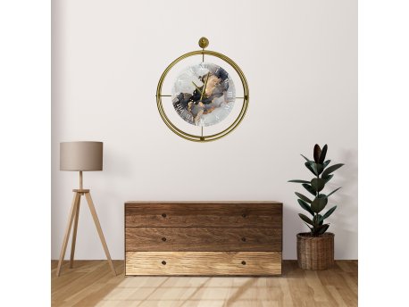 WALLXPERT Dekorativni metalni zidni sat Mclock 00123