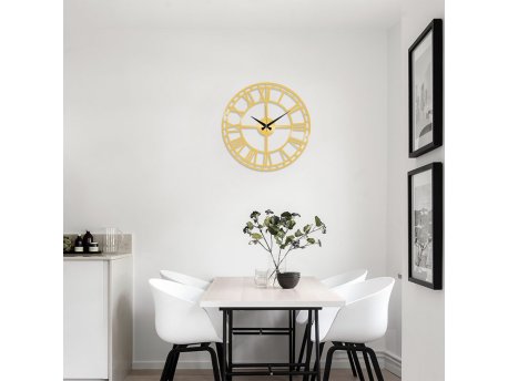 WALLXPERT Dekorativni metalni zidni sat Metal Wall Clock 2 Gold