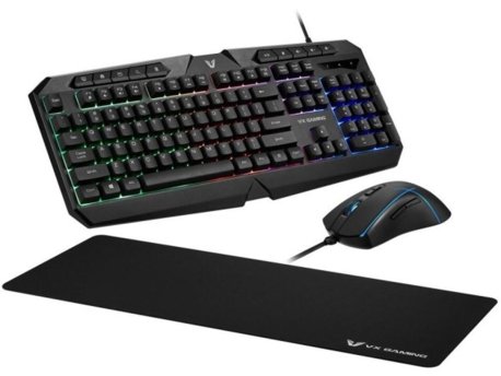 VOLKANO VX Helios Tastatura + miš + podloga USB VX-148-BK US crna