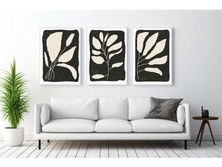 WALLXPERT Dekorativna uramljena MDF slika (3 komada) Mp3 00114 50 x 70