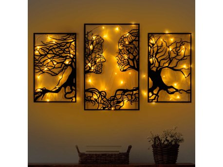 WALLXPERT Dekorativni metalni zidni dodatak Tree Person 499