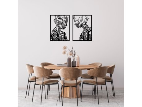 WALLXPERT Dekorativni metalni zidni dodatak Tree Man And Woman 326