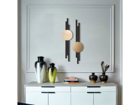 WALLXPERT Dekorativni metalni zidni dodatak Antique Lines Set APT799