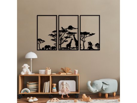 WALLXPERT Dekorativni metalni zidni dodatak Serengeti 316