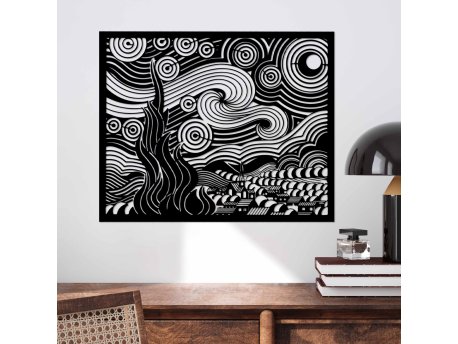 WALLXPERT Dekorativni metalni zidni dodatak Vangogh 2