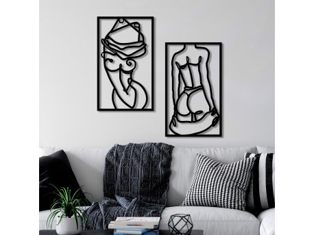 WALLXPERT Dekorativni metalni zidni dodatak Body Positive