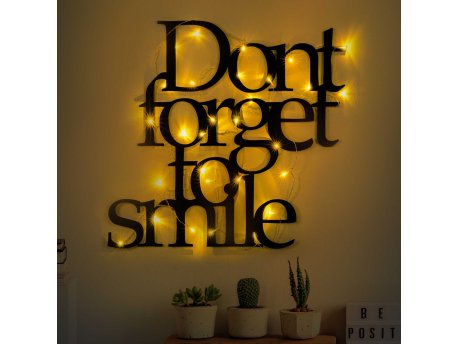WALLXPERT Dekorativni metalni zidni dodatak Dont Forget To Smile 183