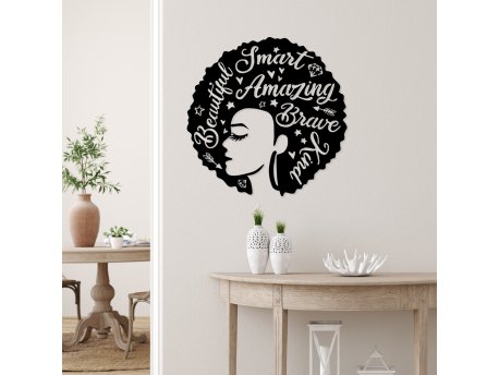 WALLXPERT Dekorativni metalni zidni dodatak Woman 1