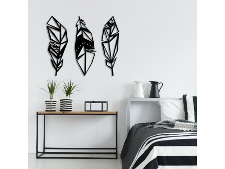 WALLXPERT Dekorativni metalni zidni dodatak Feather