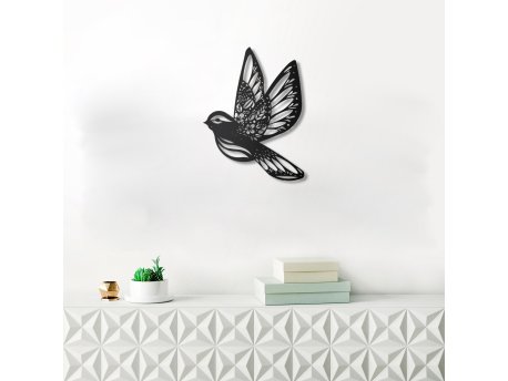 WALLXPERT Dekorativni metalni zidni dodatak Swallow Bird