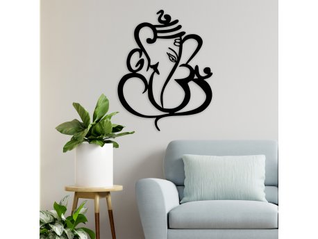 WALLXPERT Dekorativni metalni zidni dodatak Ganesha