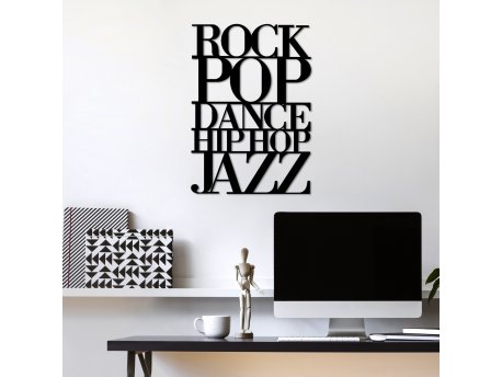 WALLXPERT Dekorativni metalni zidni dodatak We Love Music L