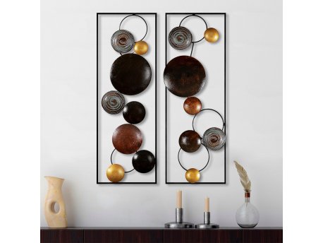 WALLXPERT Dekorativni metalni zidni dodatak Textured 3