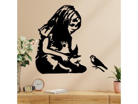 WALLXPERT Dekorativni metalni zidni dodatak Banksy Metal 07