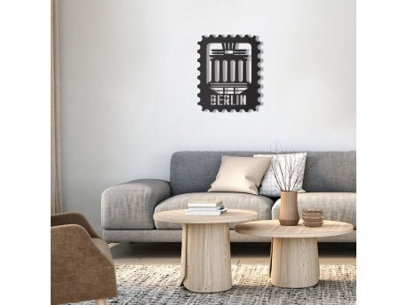 WALLXPERT Dekorativni metalni zidni dodatak Berlin Stamp