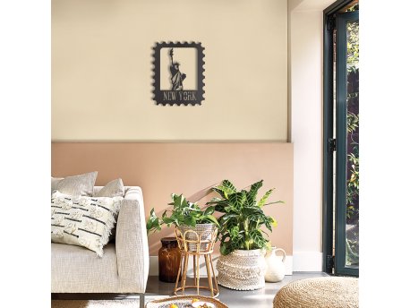 WALLXPERT Dekorativni metalni zidni dodatak New York Stamp