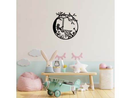 WALLXPERT Dekorativni metalni zidni dodatak Swıng Woman