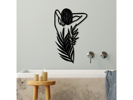 WALLXPERT Dekorativni metalni zidni dodatak Flower Woman