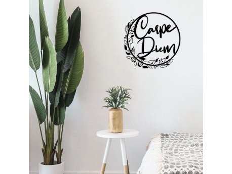 WALLXPERT Dekorativni metalni zidni dodatak Carpe Diem