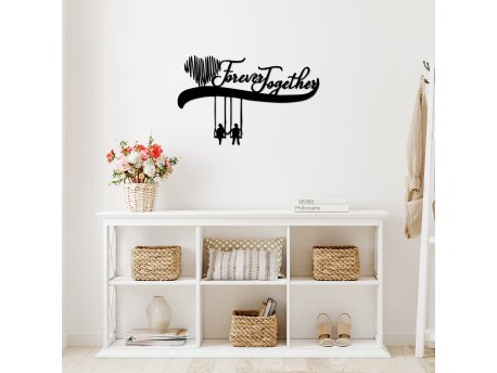 WALLXPERT Dekorativni metalni zidni dodatak Forever Together