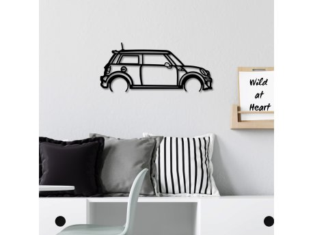 WALLXPERT Dekorativni metalni zidni dodatak Mini Cooper