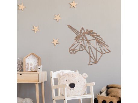 WALLXPERT Dekorativni metalni zidni dodatak Unıcorn Copper