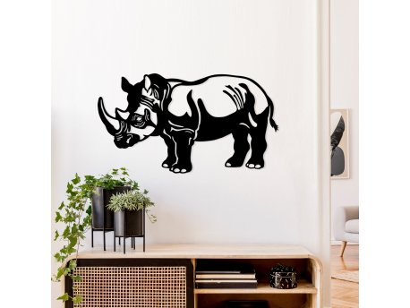 WALLXPERT Dekorativni metalni zidni dodatak Rhino