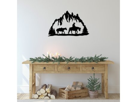 WALLXPERT Dekorativni metalni zidni dodatak Cowboy 313