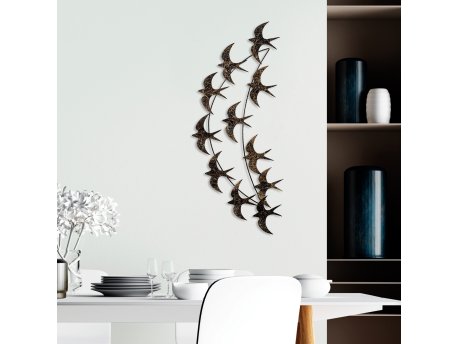 WALLXPERT Dekorativni metalni zidni dodatak Flight 3