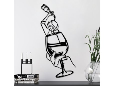 WALLXPERT Dekorativni metalni zidni dodatak Bicchiere