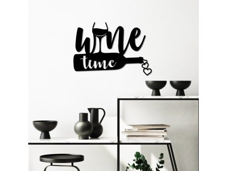WALLXPERT Dekorativni metalni zidni dodatak Wine Time