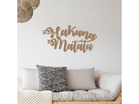 WALLXPERT Dekorativni metalni zidni dodatak Hakuna Matata Copper