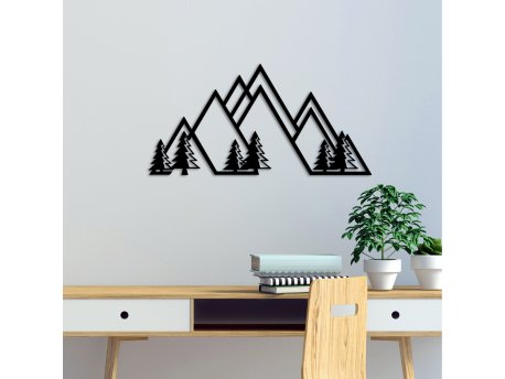 WALLXPERT Dekorativni metalni zidni dodatak Mountain v1