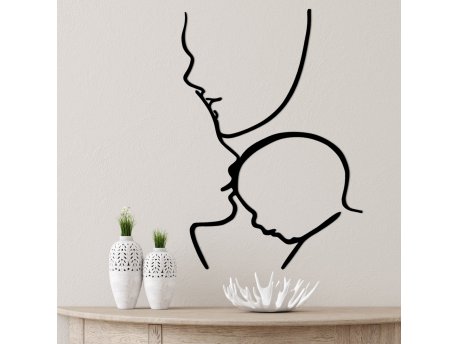 WALLXPERT Dekorativni metalni zidni dodatak Family