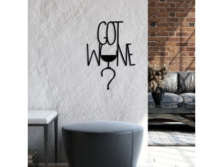 WALLXPERT Dekorativni metalni zidni dodatak Got Wine