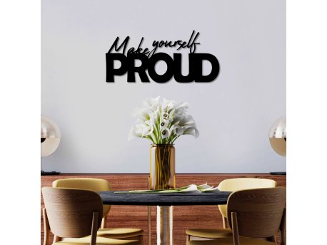 WALLXPERT Dekorativni metalni zidni dodatak Make Yourself Proud