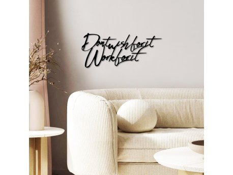 WALLXPERT Dekorativni metalni zidni dodatak Wish Work